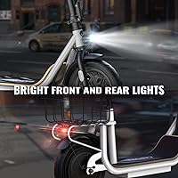 Vista 16 de Caroma Electric Scooter with Seat, Max 30 Miles Range&20MPH Speed, Peak 800/1200W Motor, Foldable Electric Scooter for Adults and Teens, Commuter E