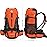 Bseash 60L Hiking Camping Backpack with Rain Cover, Waterproof Large Capacity Outdoor Sport Travel Daypack Climbing Touring (Orange)