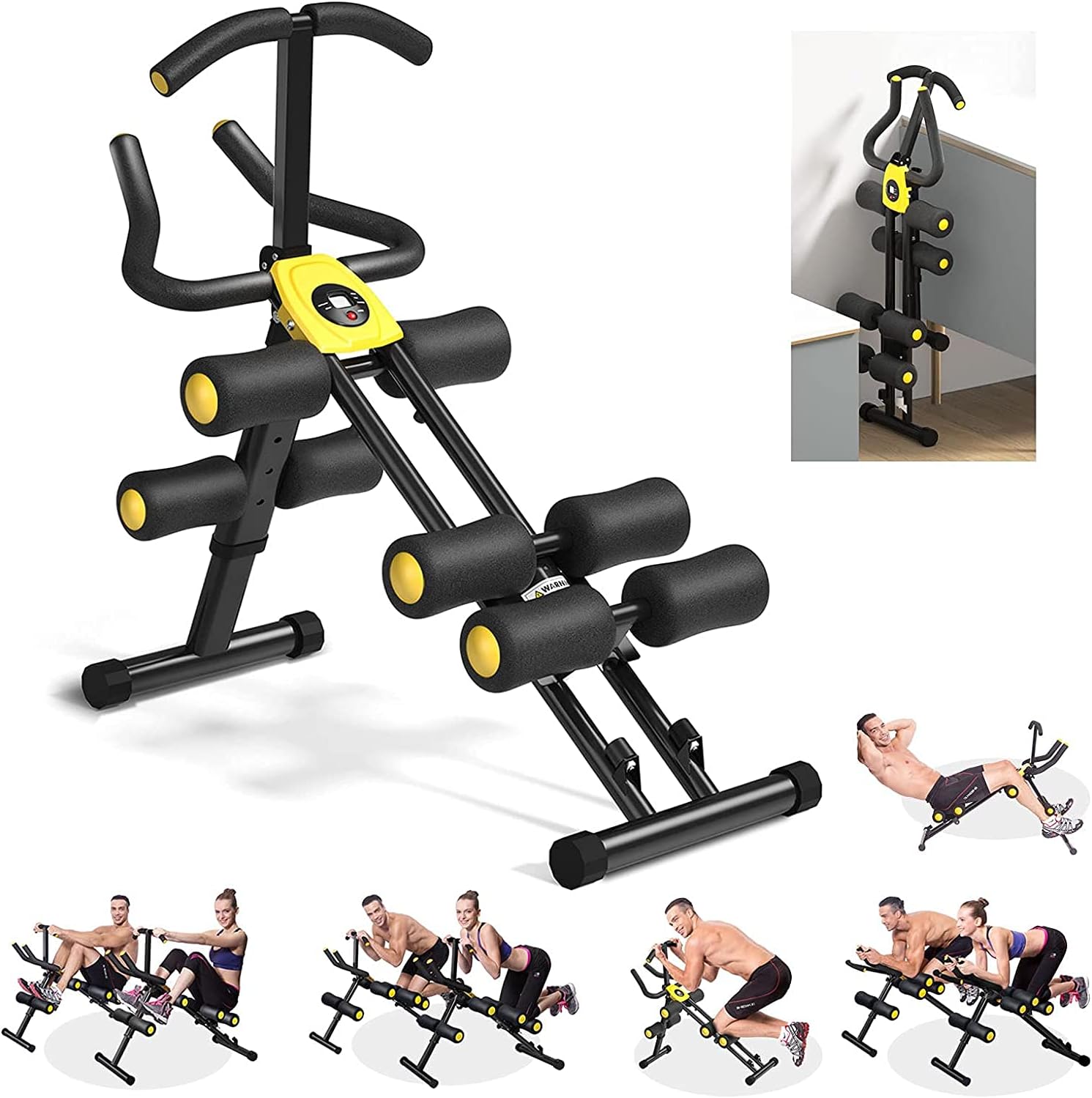 MBBMultifunction Home Gym Equipment,Ab Machine,Height Adjustable Ab Trainer,Thighs,Buttocks Shaper,Abdominal,Leg and Arm Exercises,Workout Machine,Thighs