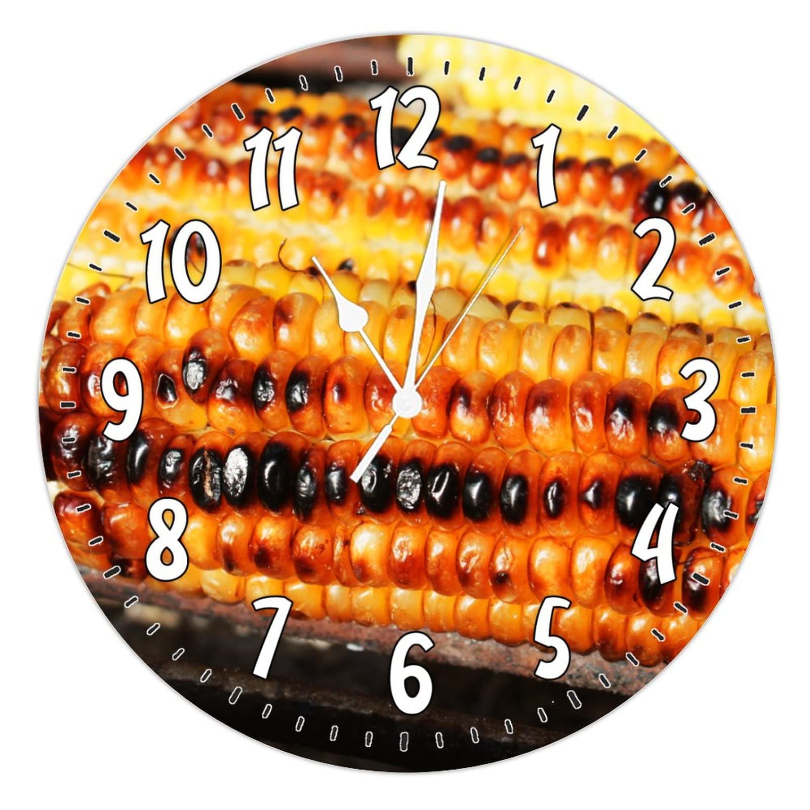 Horloge en bois thématique barbecue pour cuisine et salle à manger