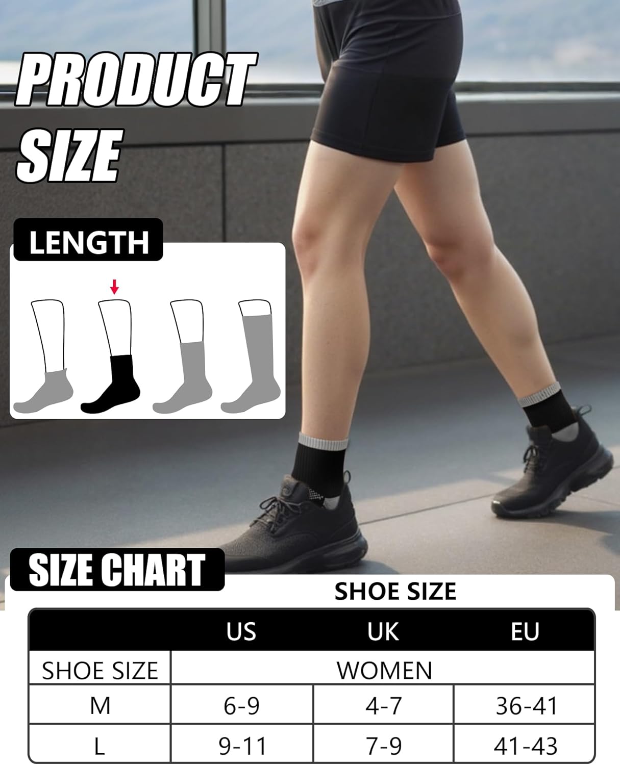 5 Pairs Ankle Socks for Women Men, Womens Quarter Crew Running Cotton Athletic Cushioned Gym Hiking Arch Support Socks - Image 4