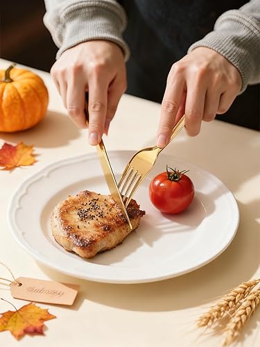 Vista 28 de WDF 100 tenedores rojos de Navidad, cubiertos de plástico desechables de 7.4 pulgadas para pasteles de postre, Navidad o uso diario