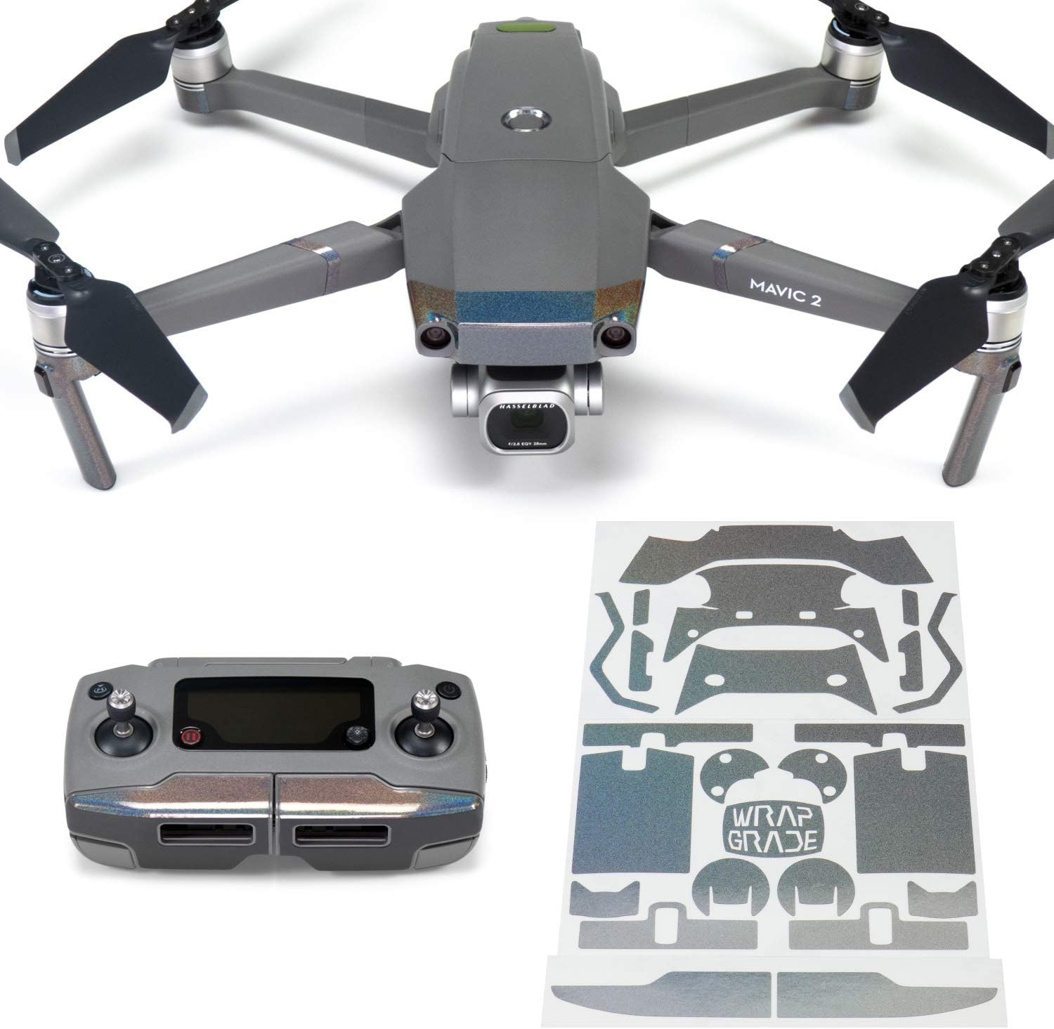 Poly Skin Compatible with DJI Mavic 2 | Accent Color (Coloration-X)