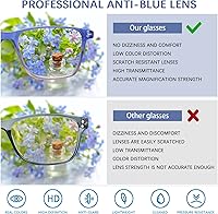 Vista 4 de COJWIS Paquete de 6 lentes de lectura con bloqueo de luz azul a la moda cuadrados para mujeres y hombres lentes cómodos