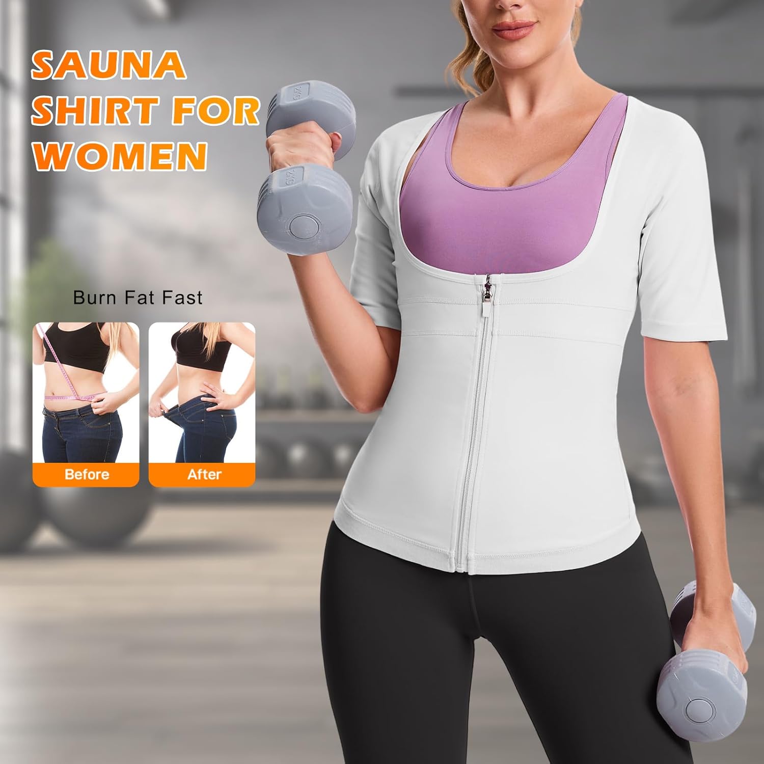 レディース サウナスーツ スウェットシャツ スリミングベスト ホットトップ ジャンプスーツ シェイプウェア 新しいホットベストコルセットフィットネス ボディシェイパーレディースウエストトレーナーワークアウトスリミングトップスレディースジップス RIBIKA スウェット ... 女性用サウナスーツ 女性用サウナシャツ スウェットボディシェイパー ウエストトレーナー トップス ジッパー付き