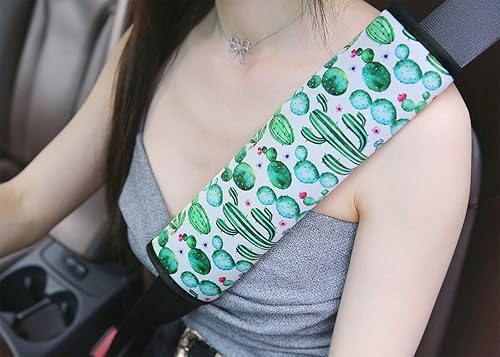 Miniatura 1 de YR Paquete de 2 almohadillas para cinturón de seguridad de automóvil, fundas universales para cinturón de seguridad de automóvil, fundas de correa