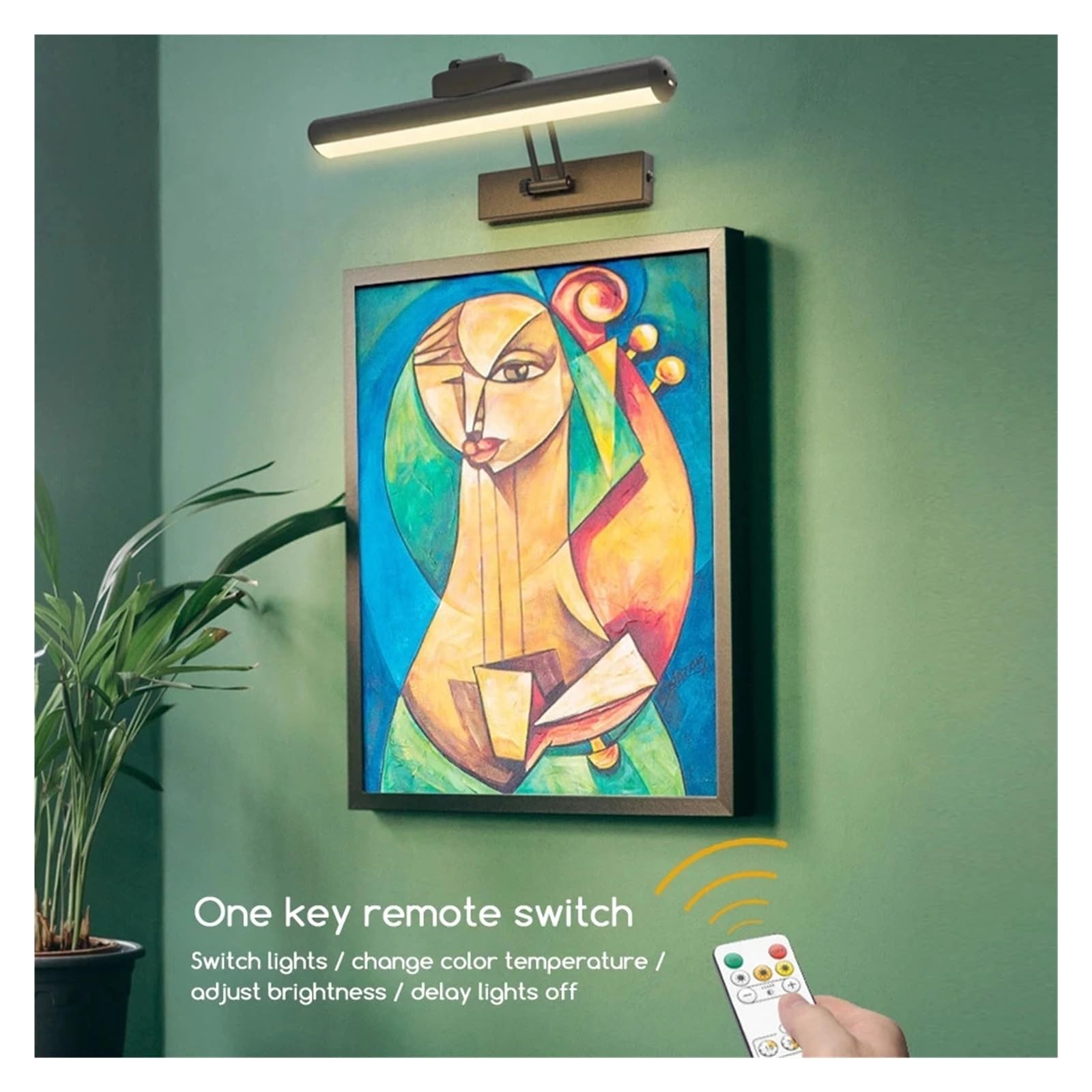 Luci Esposizione Per Quadri Luce For Immagini A LED Senza Fili Con Luce A Specchio Remota Luminosità Regolabile Display Artistico For Gioielli Con Cornice Ricaricabile Tramite USB