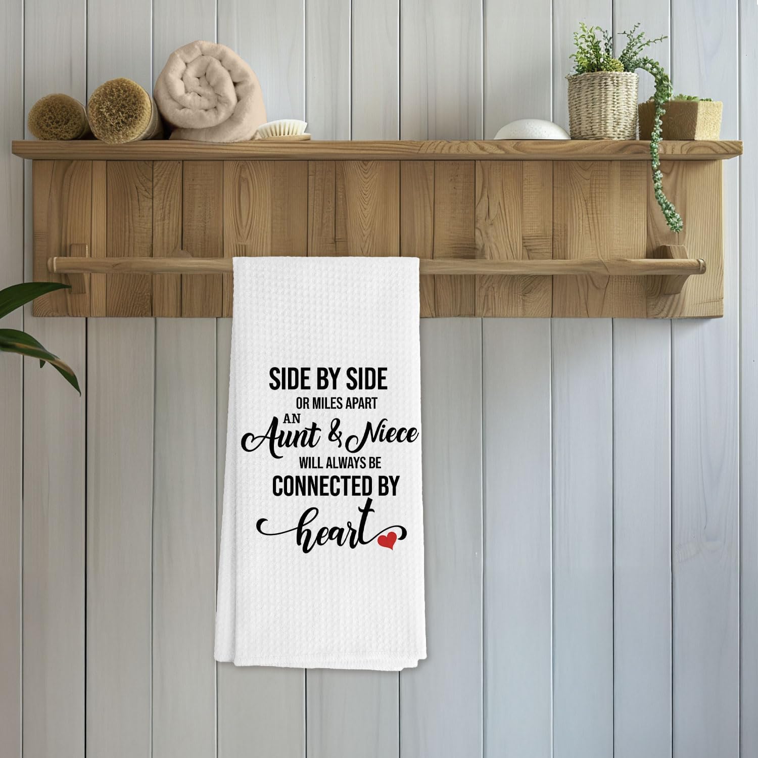 Aunt Gifts Kitchen Towels, Gifts for Aunts from Niece Decorative Hand Towels for Bathroom, Auntie and Niece Gift Dish Tea Towels for Kitchen Decor, 16x24 Inch - Image 5