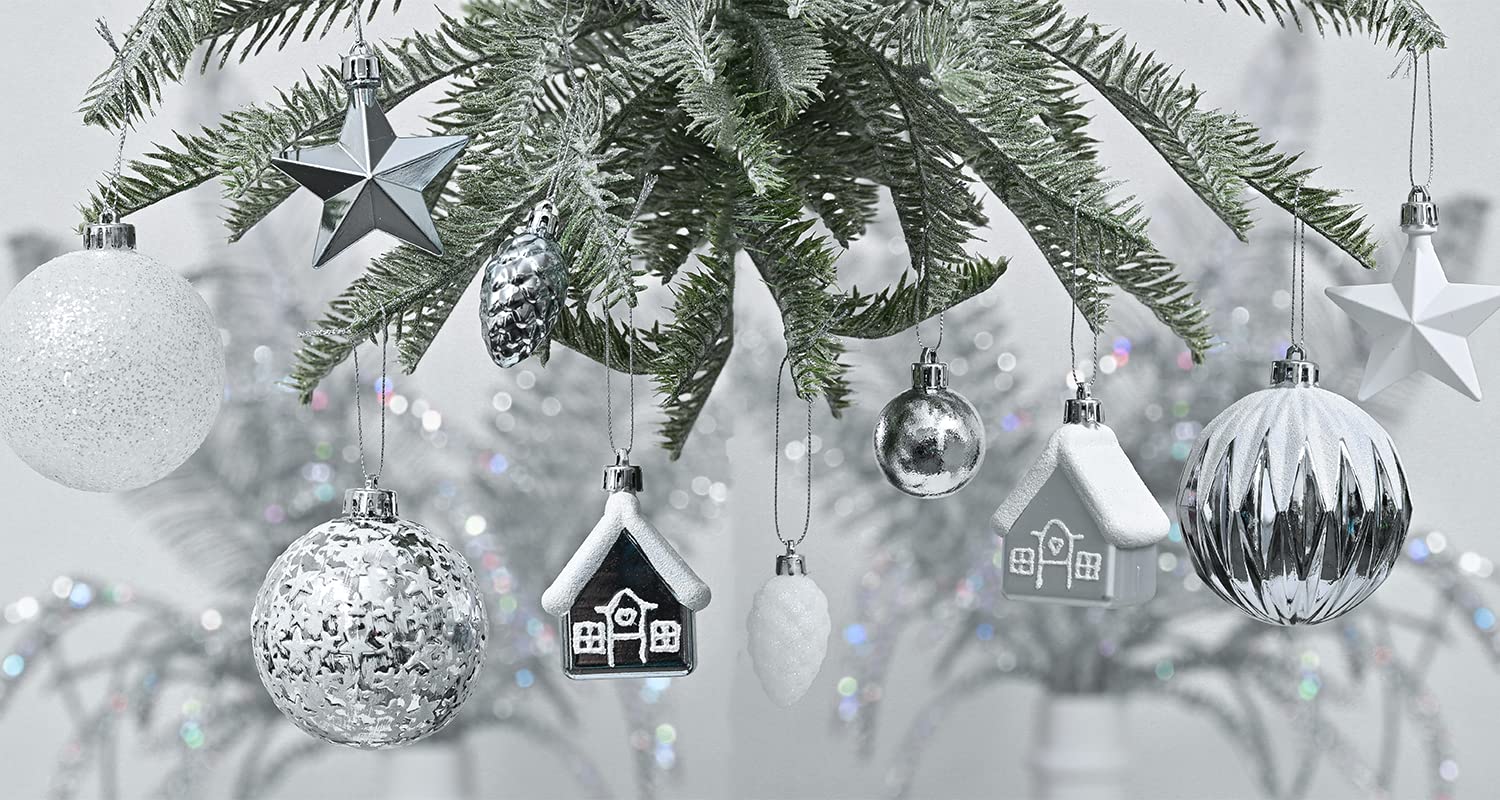 Kerstslinger met besjes | zilver | 130cm