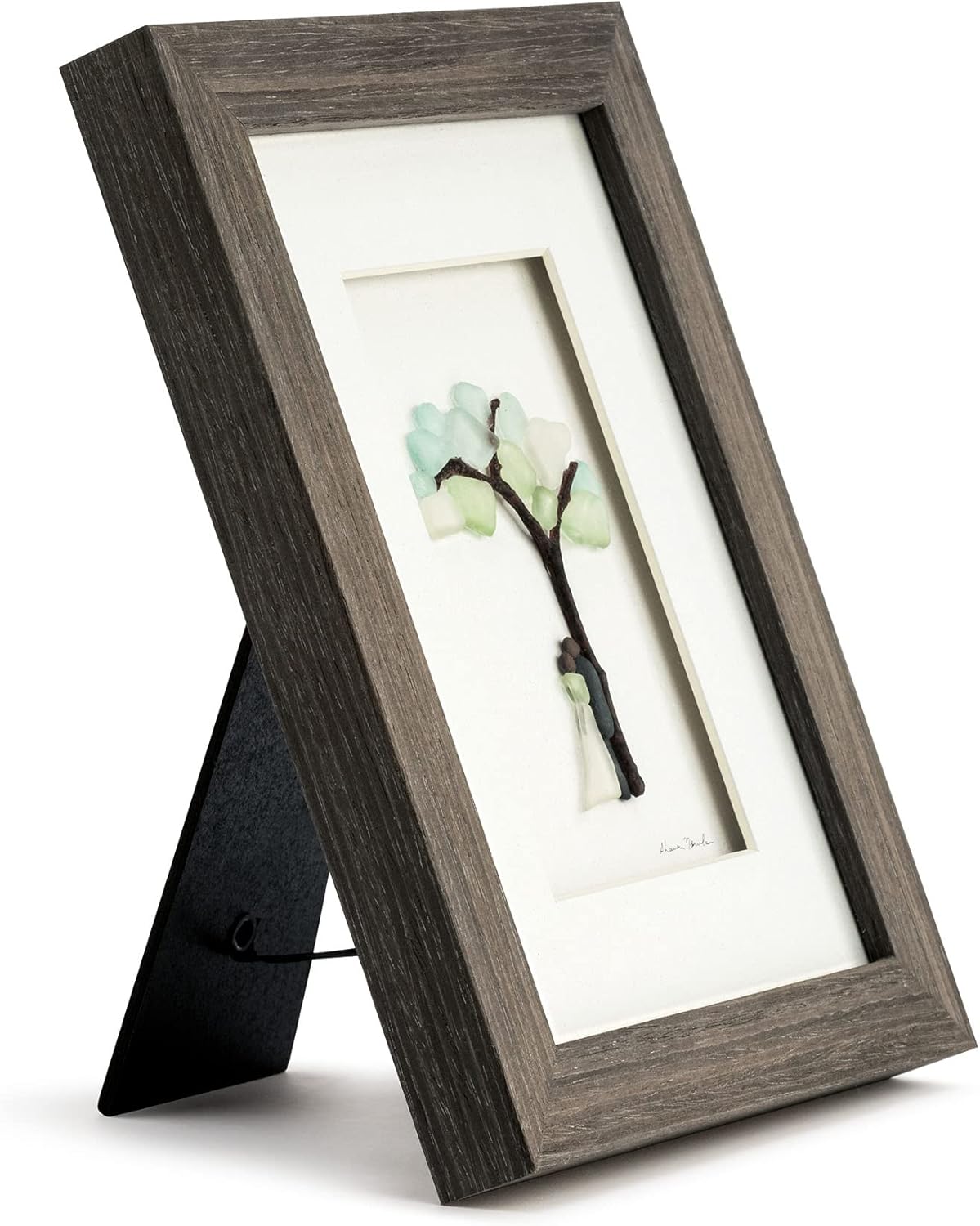 DEMDACO Sharon Nowlan Your Arms Green and White 6 x 6 Inch Stone and Glass Framed Tabletop or Wall Art