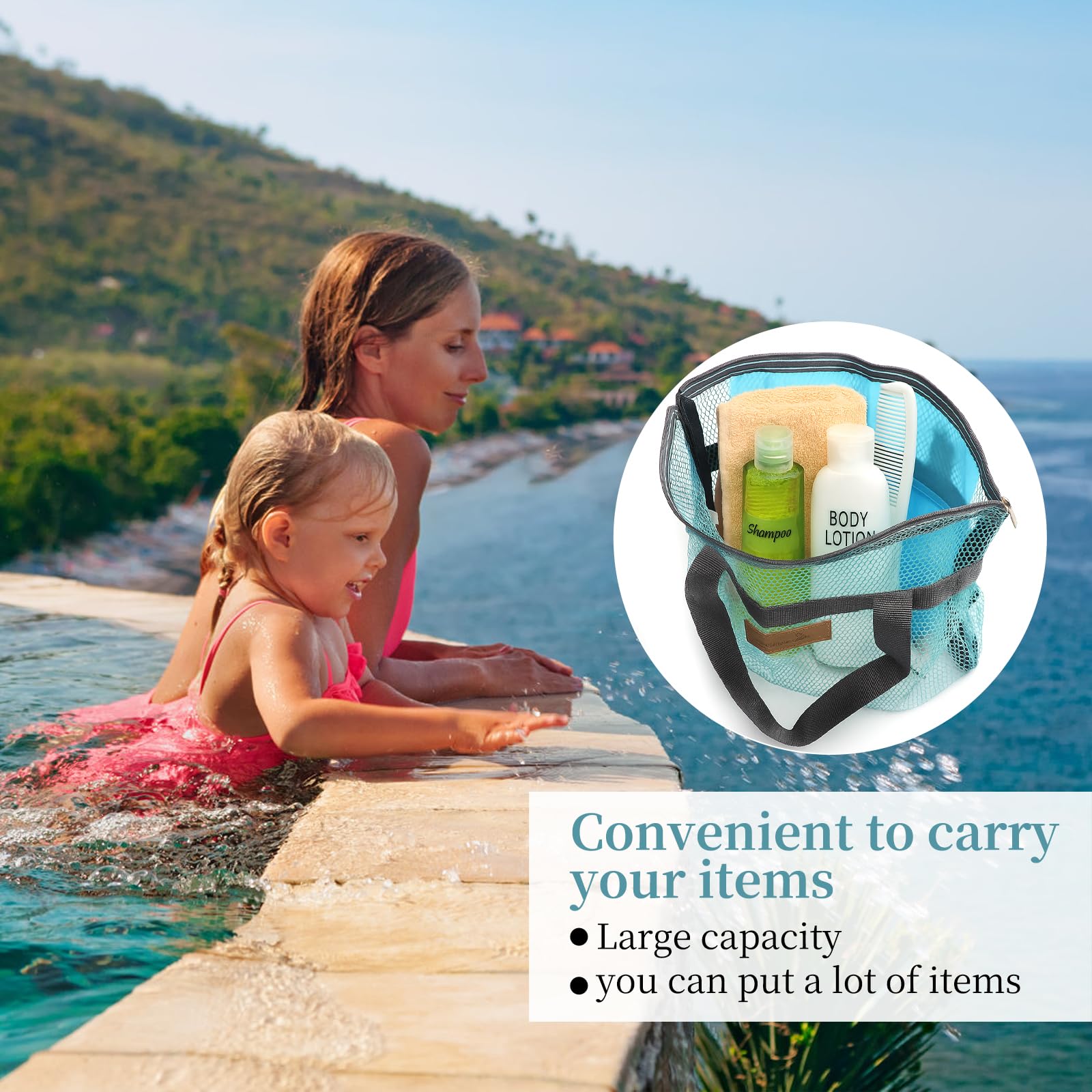 3 Pezzi Borsa da Doccia da Campeggio, BorsaCapiente per Giochi da Spiaggia,Borsa daDoccia Pieghevole da Campeggio per Palestra, Doccia, Viaggi e Campeggios