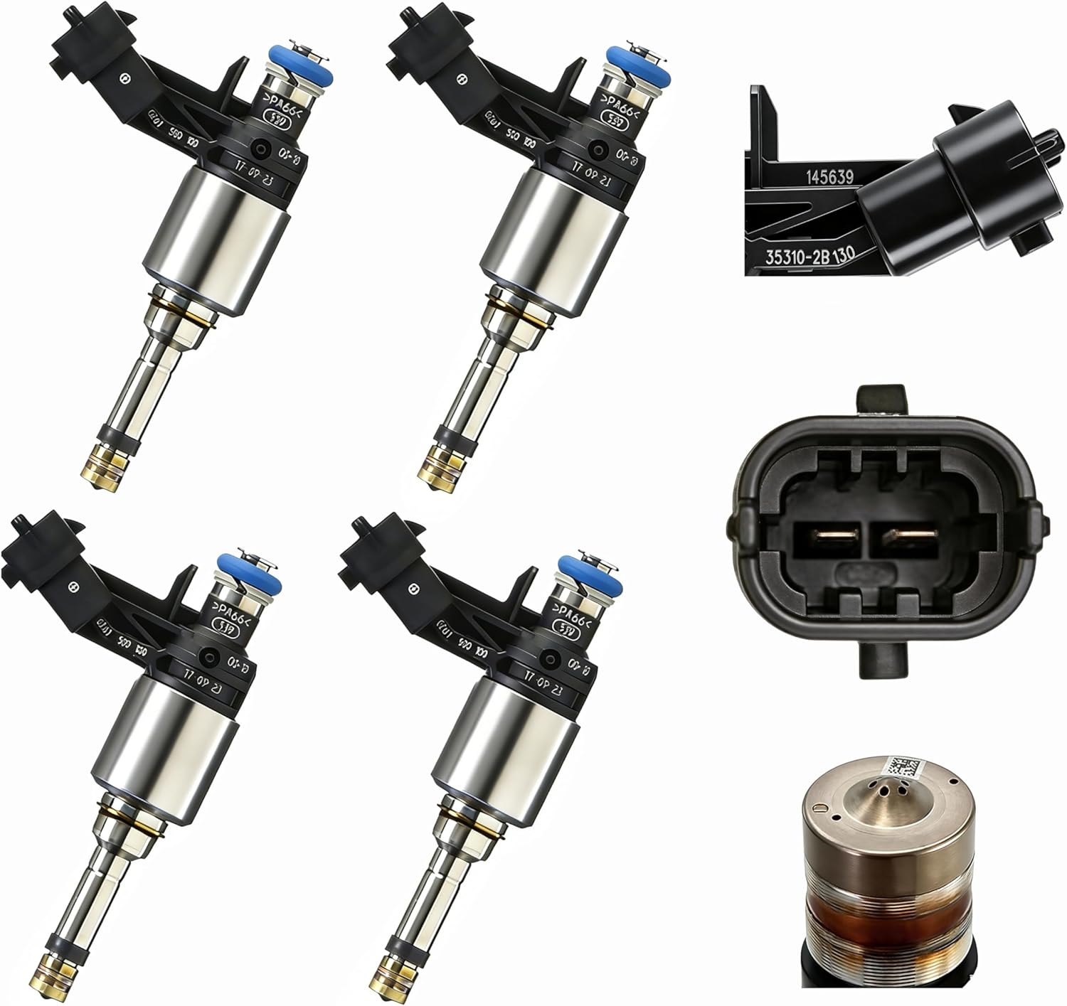 4PCS Fuel Injectors 2012-2016 Replacement For Hyundai Accent Kia Rio 1.6L L4 - Replace# 35310-2B130 FJ1146 35310-2B110 800-2182N 845-12108
