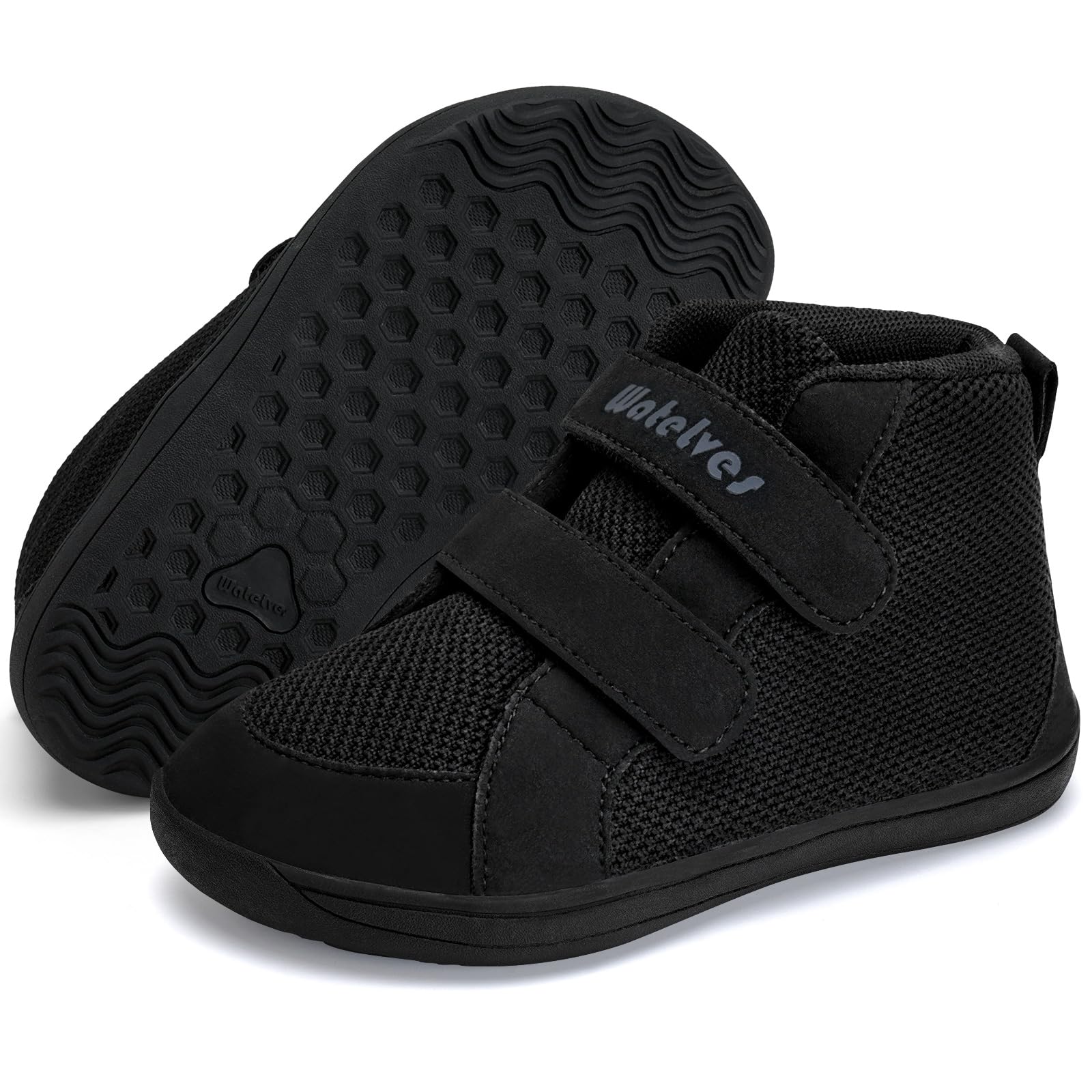 WateLves Toddler Wide Barefoot Shoes Boys Girls Little Kid High Top Minimalist Sneakers | Zero-Drop Healthy Sole | Natural to Grow