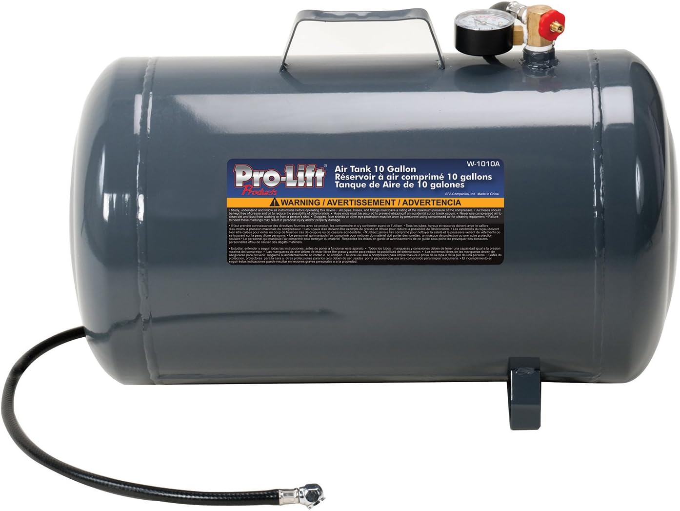Pro-Lift W-1010A Grey Air Tank - 10 Gallon Capacity