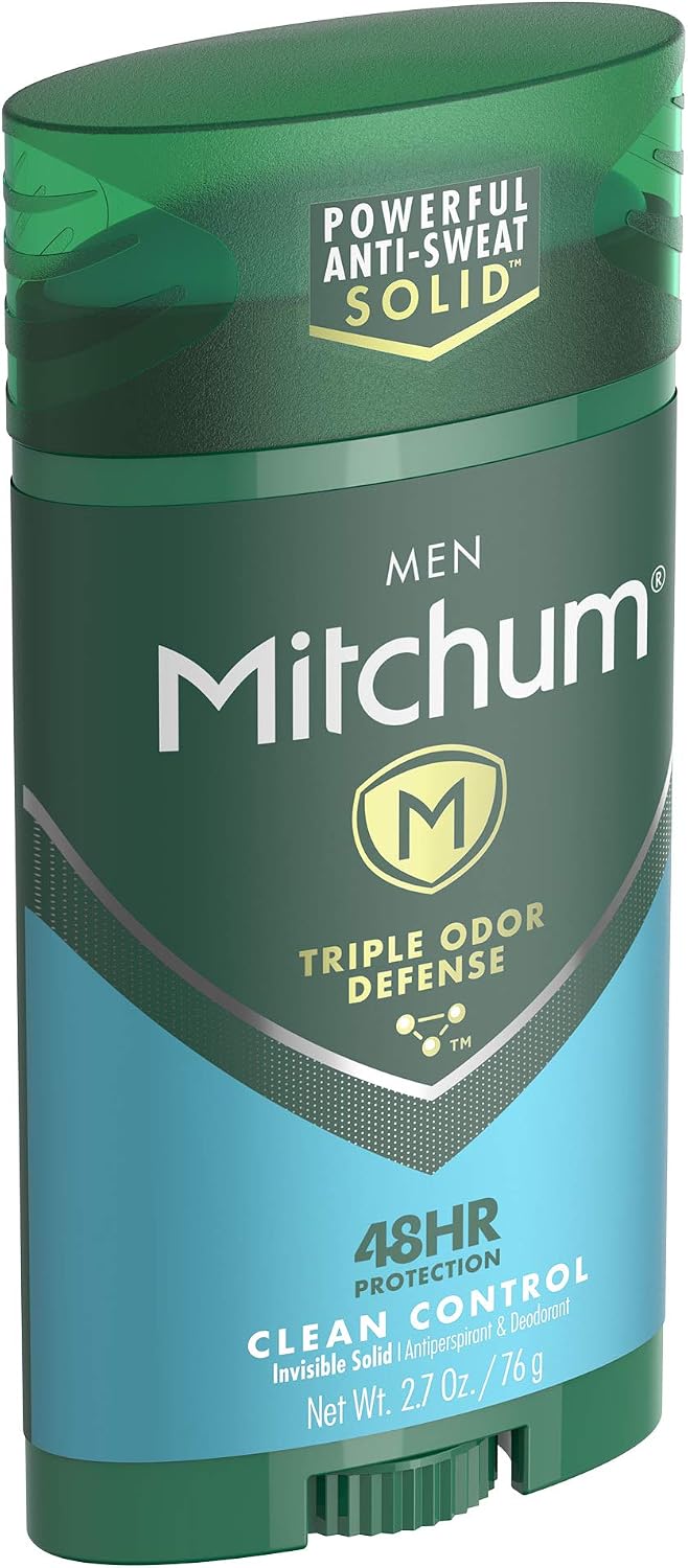 MITCHUM Advanced Control Invisible Solid Clean Control For Men, 2.7 Oz (Pack of 3)