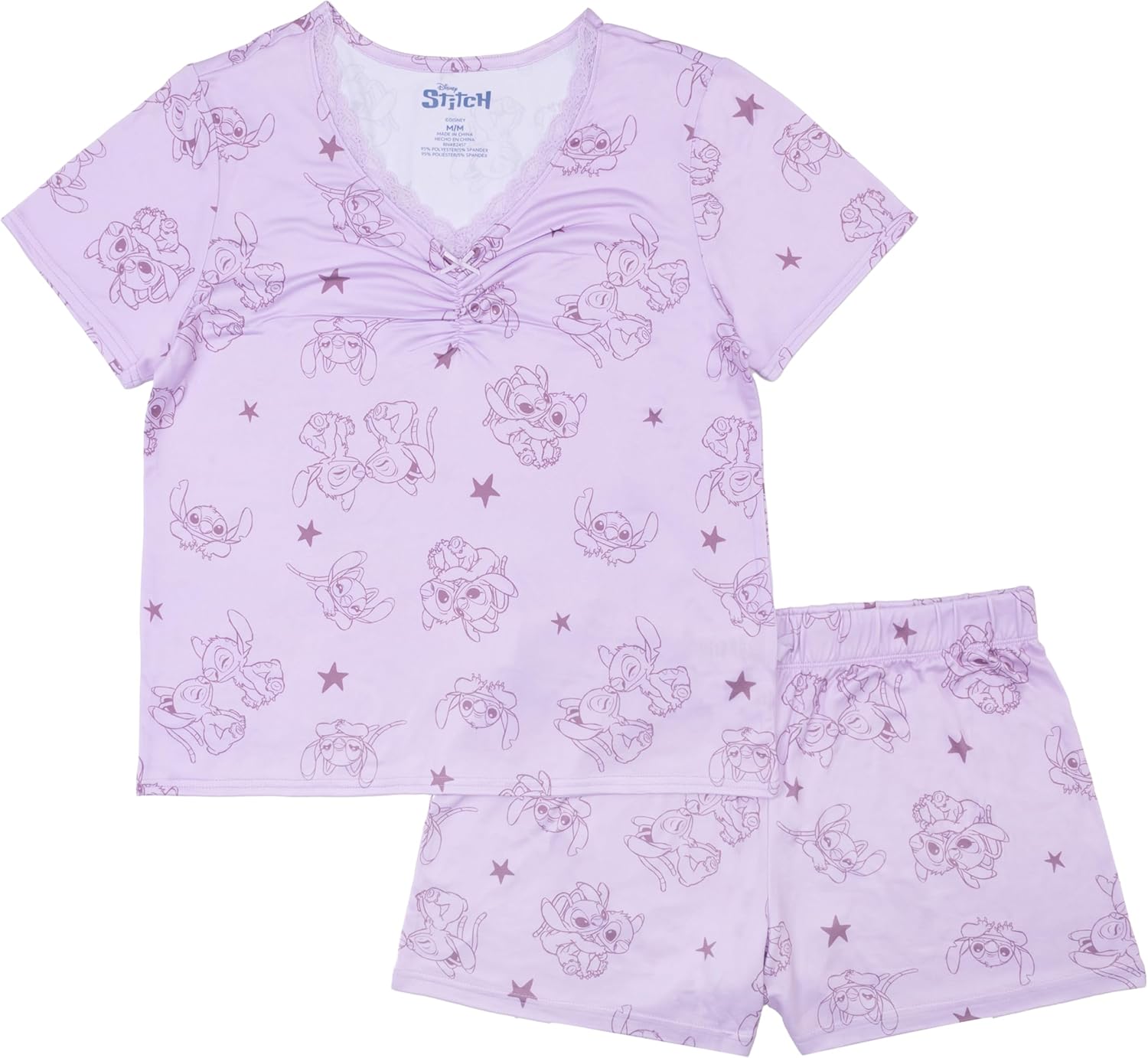 Disney womens 2-piece Pajama Set, Soft & Comfortable Nightwear for Adults, Top & Bottom Duo - Image 5