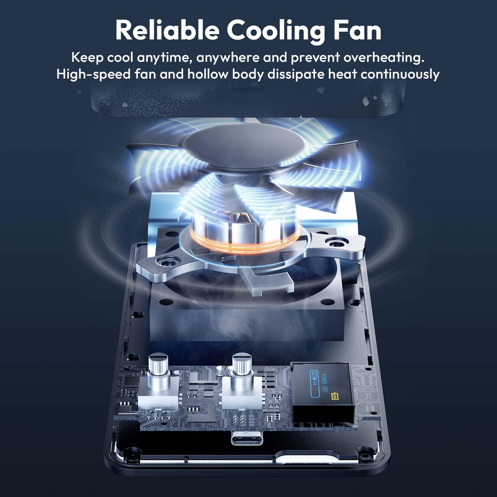 ULANZI P40 Luz LED RGB Vídeo 40W, Luz de Cámara Portátil con Batería de 5000mAh, CRI96+, 2700K-6500K, Carga Rápida PD, Ventilador Integrado, Difusor Magnético y Rosca 1/4"