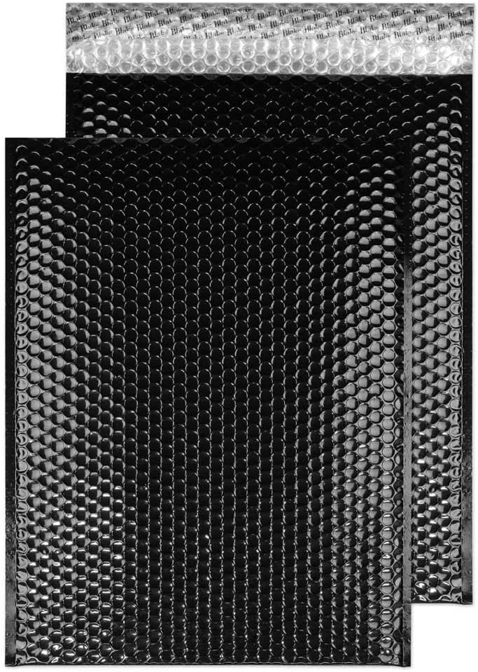 Blake Purely Packaging C3 450 x 324 mm Peel and Seal Metallic Padded Bubble Envelopes (MBB450) Oil Black - Pack of 50