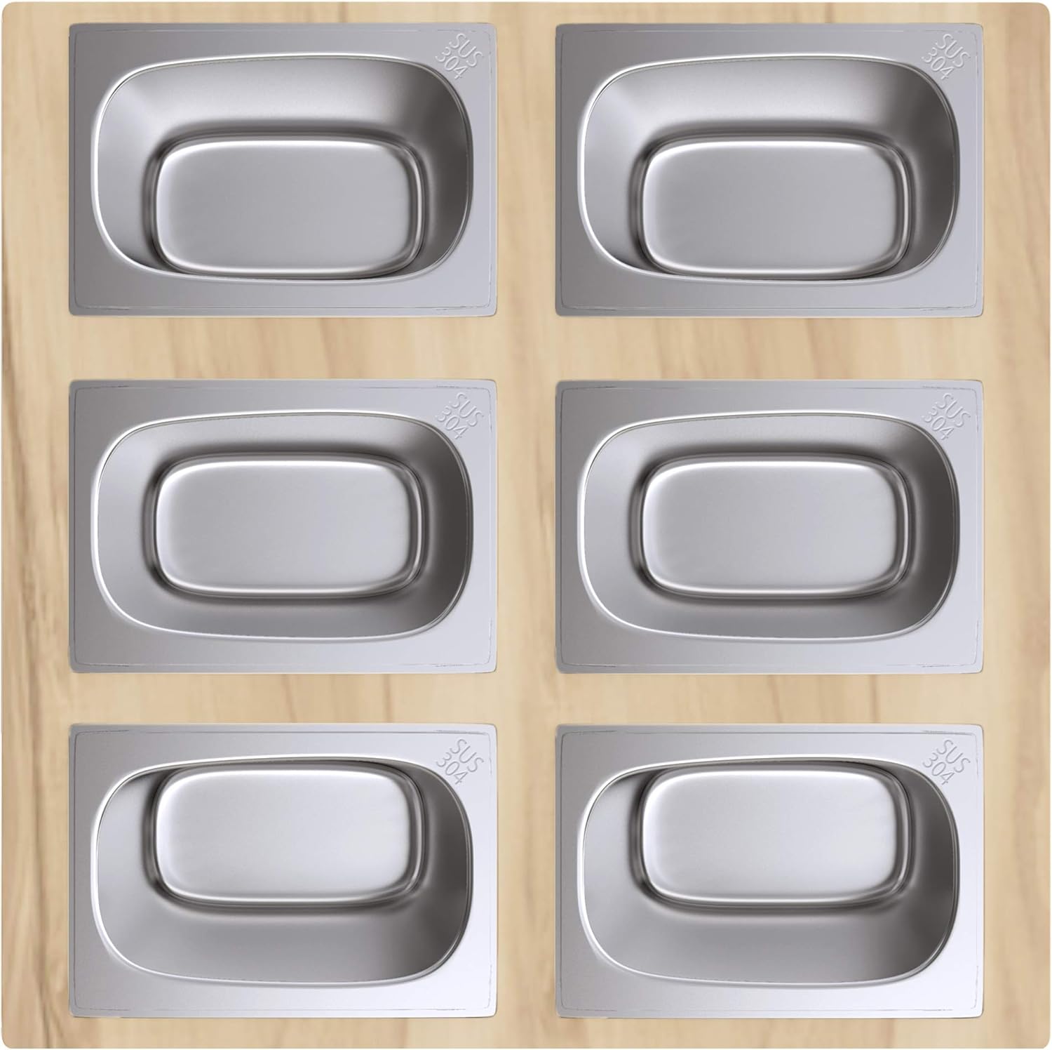 17 x 17 Condiment Serving Board with 6 Bowls