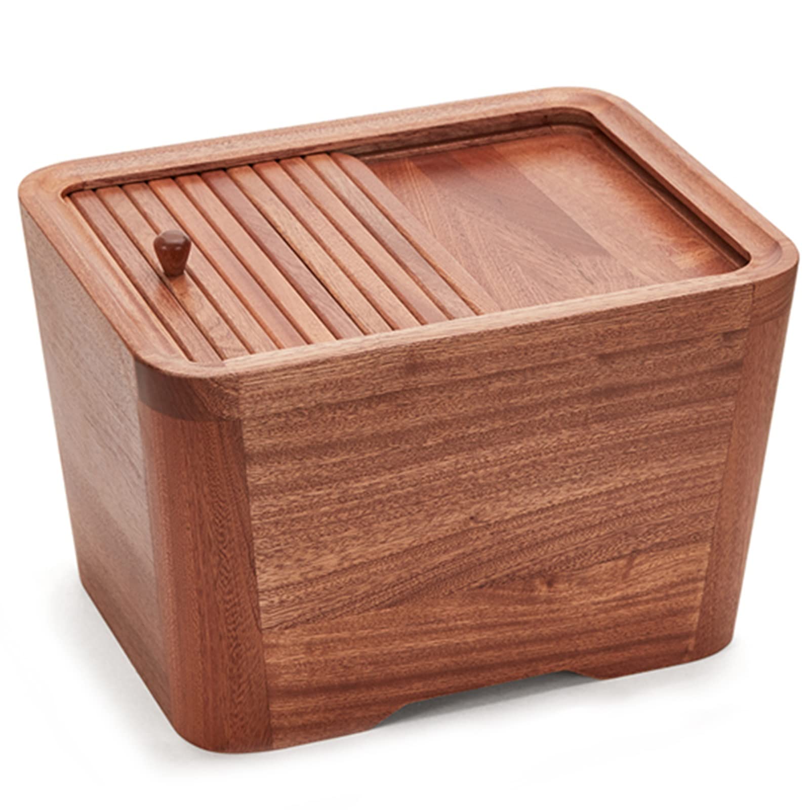 Contenitori per Alimenti Ermetici Barile Di Riso In Legno Per Uso Domestico - Scatola Porta Riso Sigillata Grande Da 10 Kg, Grano/cibo Secco/cereali/mais, Piano Di Lavoro Della Dispensa Della Cucina