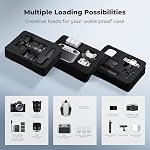 K&F Concept Waterproof Hard Case, Portable Protective Camera Case, Customizable Foam Case Fit Use of Camera, Drones, Equipments -13.5x11.4x5.3inch