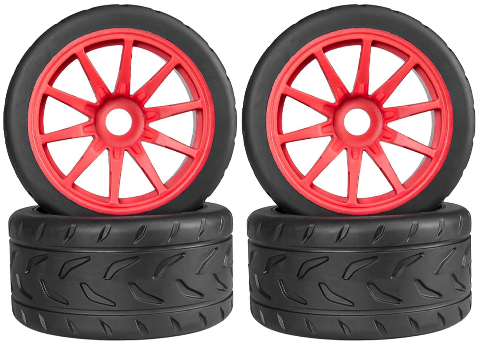 RcThjia On Road Tire Tyre 17mm Wheel Rims for Arrma 1/7 Infraction Limitless Felony FS Racing Model GT RC Car Upgrade On Road Tyre 4Pcs One Set(4 Big)