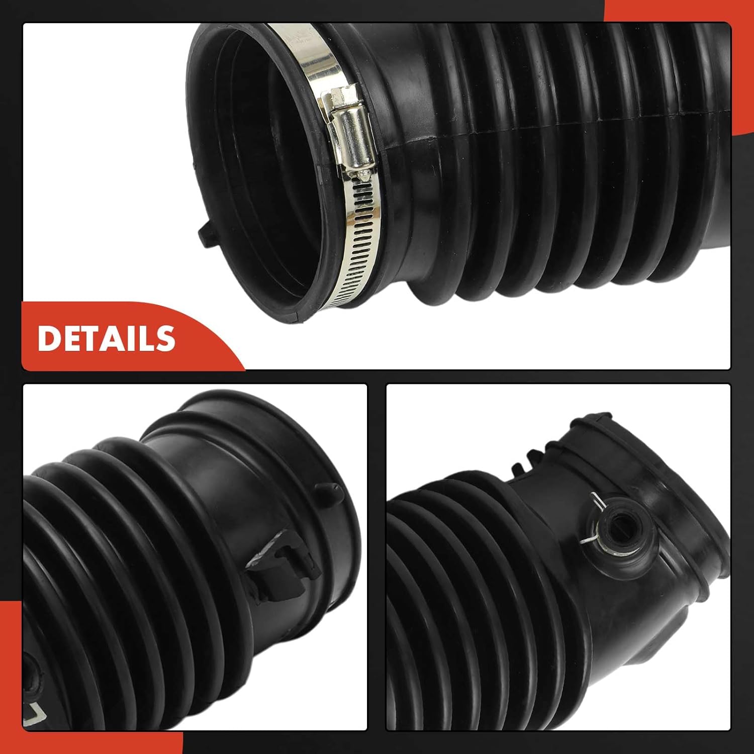 A-Premium Upper Engine Air Clean Intake Tube Hose W/Clamps Compatible with Honda Pilot 2016-2022, Ridgeline 2017-2023, Passport 2019-2023, Odyssey 2018-2024 & Acura MDX 2016, 3.5L