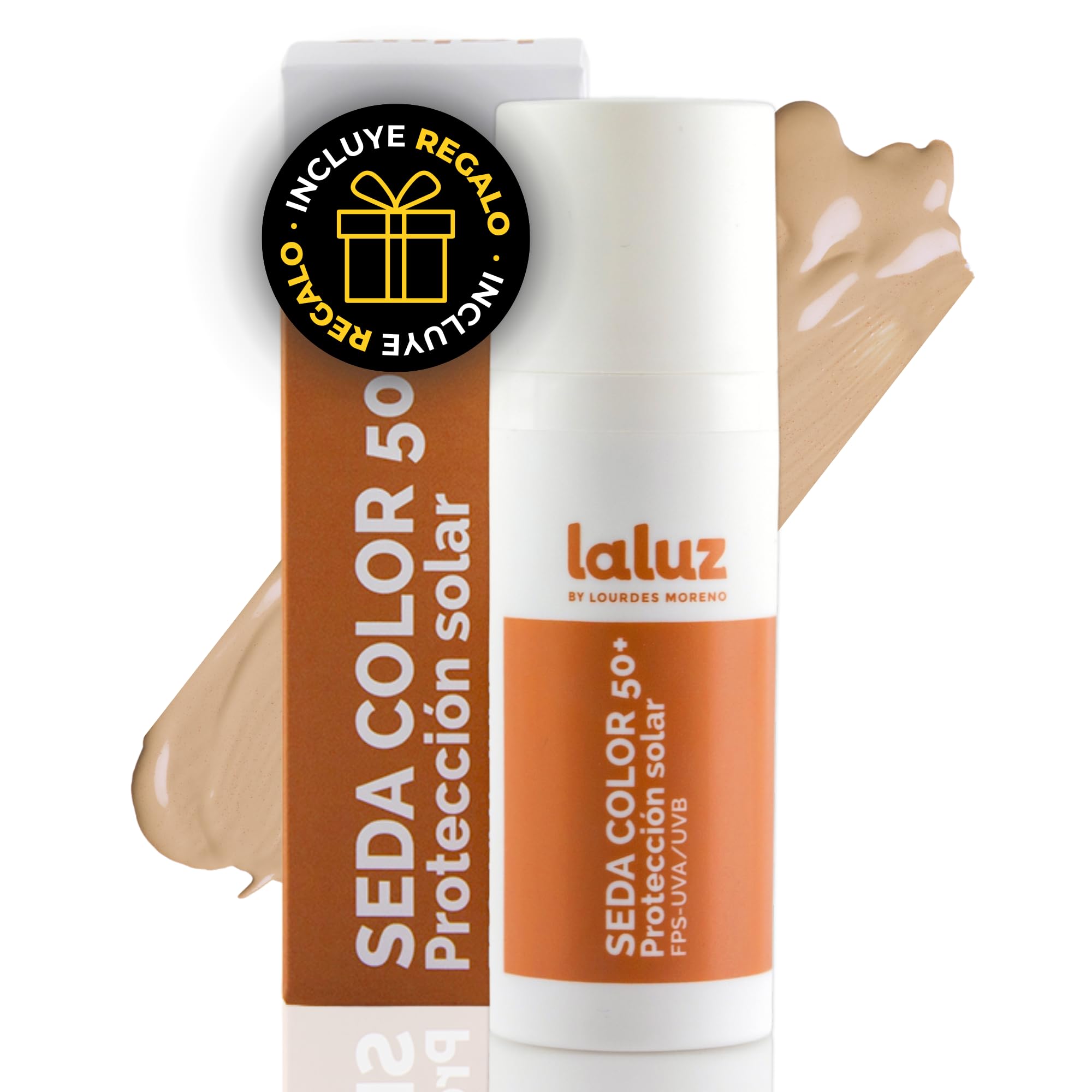 Lourdes Moreno | Protector Solar Facial 50 Con Color | 50 Ml | Crema Solar Facial 50 Con Color Antimanchas Y Antipolución De Uso Diario | Cobertura Natural, Efecto Buena Cara, Disimula Imperfecciones