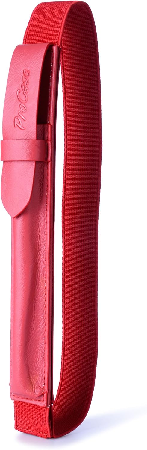 ProCase Apple Pencil Holder Case, Elastic Pencil Pocket Sleeve Detachable Pouch Bag Cover for Apple Pencil, Fit for iPad 10.2/Air 10.5 2019, iPad Pro 11 2018/Pro 10.5/Pro 12.9, iPad 9.7 Pencil –Red