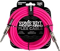 Vista 1 de Ernie Ball - Cable de instrumento Flex recto/recto de 20 pies - Rosa