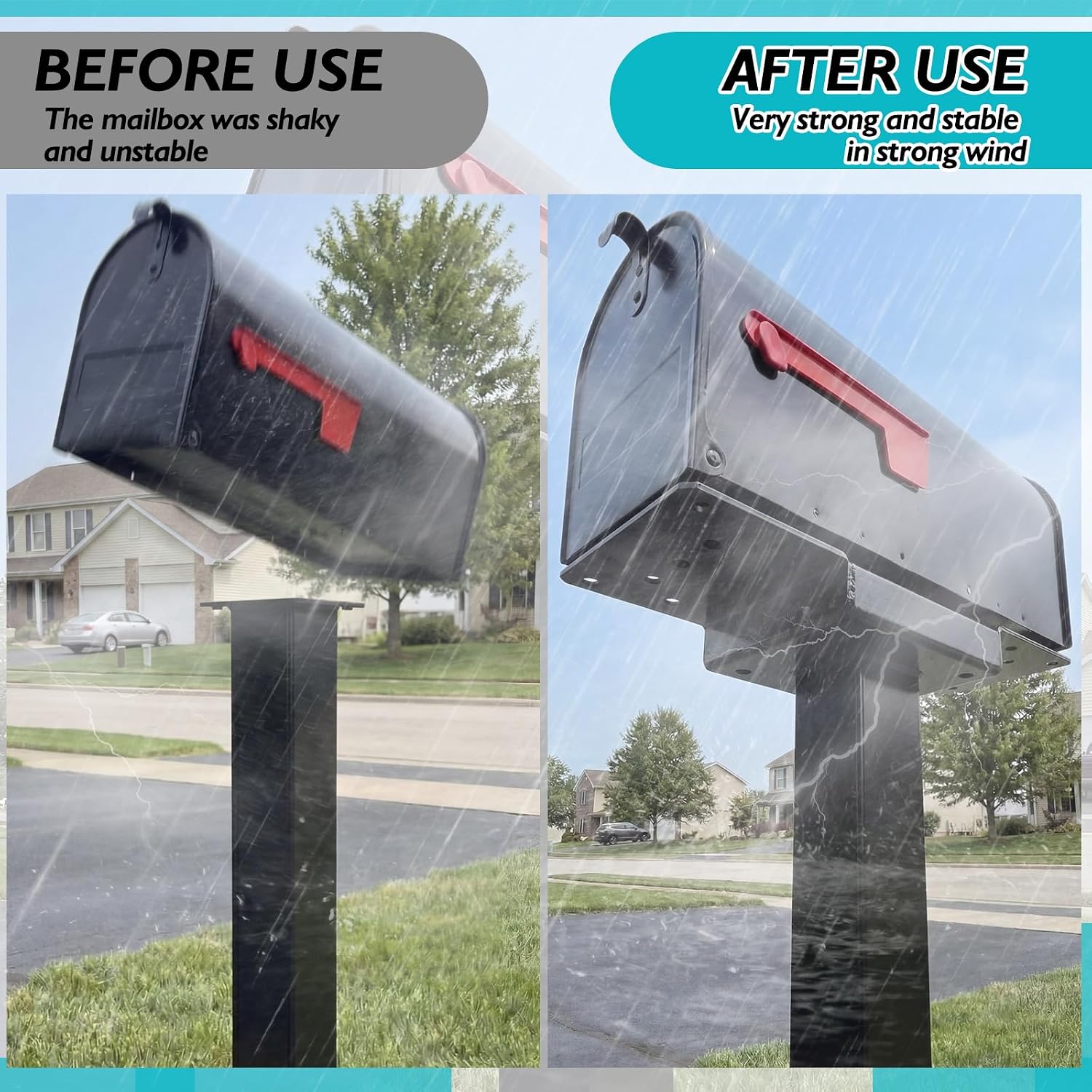 Mailbox Mounting Bracket Universal Plate for Post Mount Mailboxes Wood or Hollow Posts Mailbox Mounting Plate for Most Post Mounted Mailboxes with Holes at The Bottom