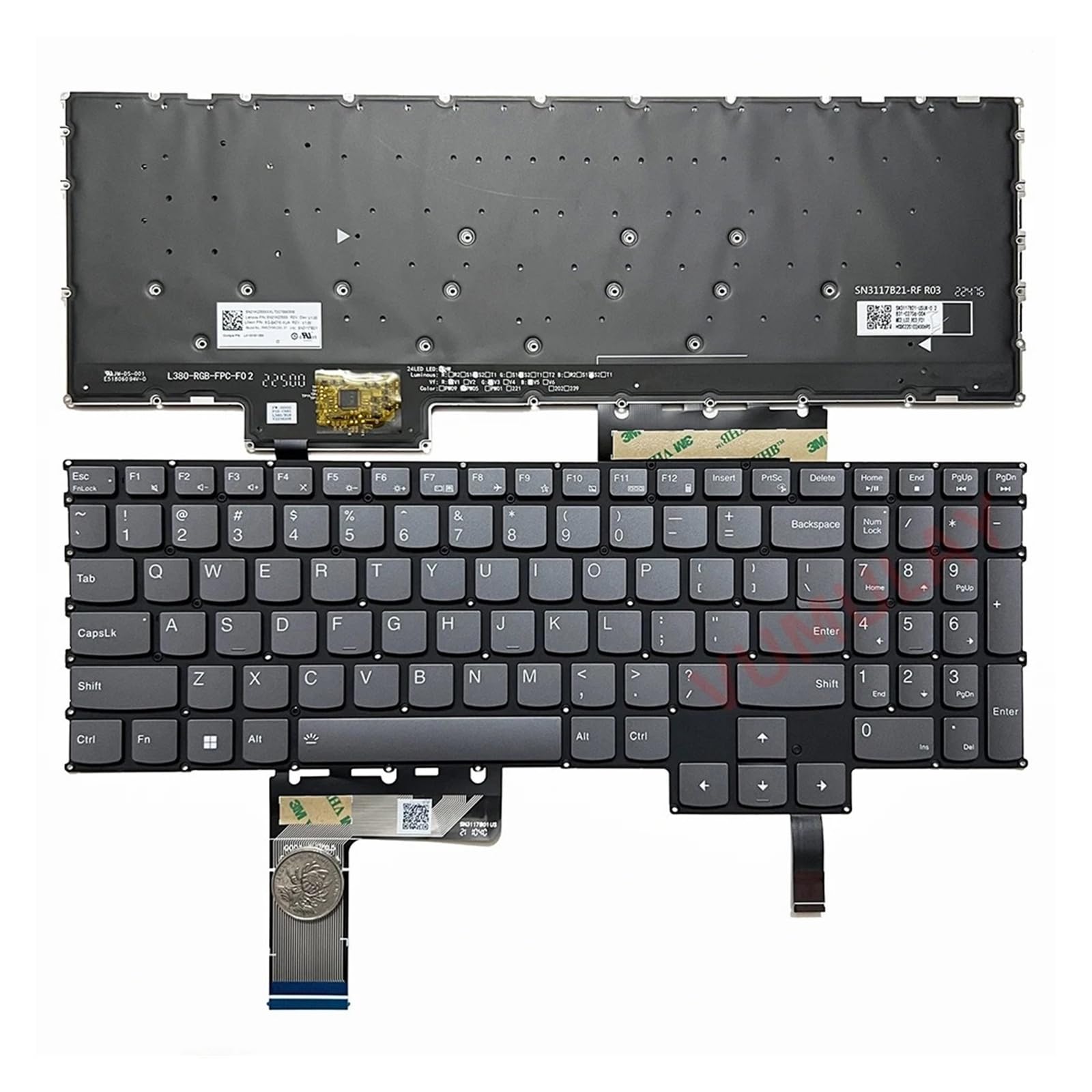 Clavier rétroéclairé RGB Lenovo Legion idéal pour le streaming - 6