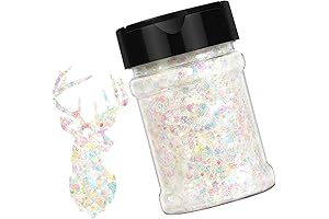 HTVRONT Holographic Chunky White Glitter