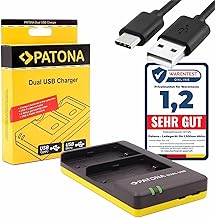 PATONA 1957 Dual Charger (USB-C Mikro-USB) for NP-W126 NP-W126s Batteries Compatible with Fujifilm FinePix HS30EXR HS33EXR HS50EXR X-T20 X-H1 XT1 XT3 XT100 XT200 XPRO2 XPRO3 XA3 XA5 XA7 XXXA10