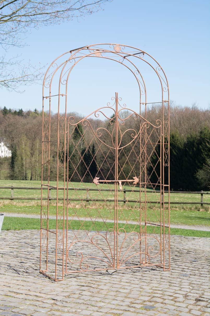 CLP Arco Pergolato Milano in Ferro Robusto I Struttura per Piante Rampicanti E Rose I Arco Traliccio per Cerimonie, Colore:Nero