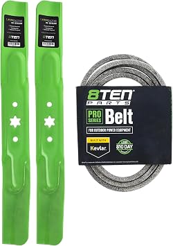 8TEN Blade Belt Kit for MTD Columbia Craftsman Mustang XP 42 Inch Deck