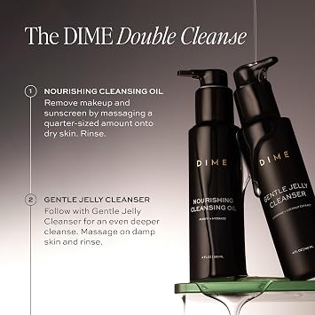 DIME Beauty Nourishing Cleansing Oil - 2-in-1 Cleanser & Makeup Remover with Meadowfoam, Jojoba & Elderberry Oil, Hydrating Oil Face Wash for All Skin Types, 4 oz / 120 ml