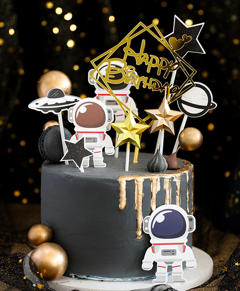 Star Shaped Birthday Candle,Metallic Multicolor 3D Design Cake Candles,Creative Fun Long Thin Wedding Birthday Candles Set,Party Supplies,Cake Decoration (Champagne)