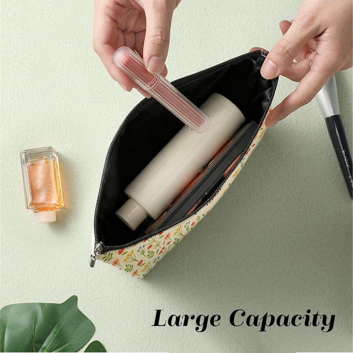 Decohim Meme's Travel Bag Mothers Day Makeup Bag Meme Gifts Grandma Birthday Gifts Funny Coloful Floral Cosmetic Bags for Women Nana Gigi Mimi Nanny Granny Mom Chirstmas Appreciation Retirement Gift image 5