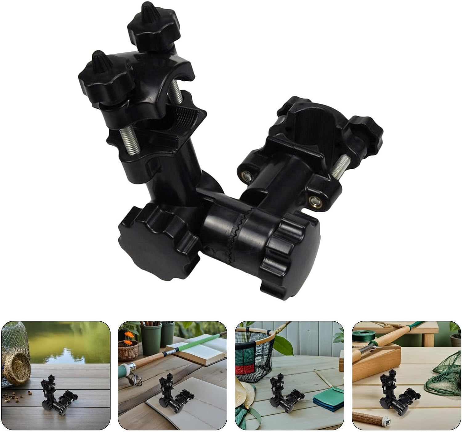 Generic Umbrella Install Bracket 2pcs Multifunctional Holder Fishing with Nylon Clamp Lightweight and Portable Umbrella Chair Attachment Easy to Secure for Fishing Chair for Riverside