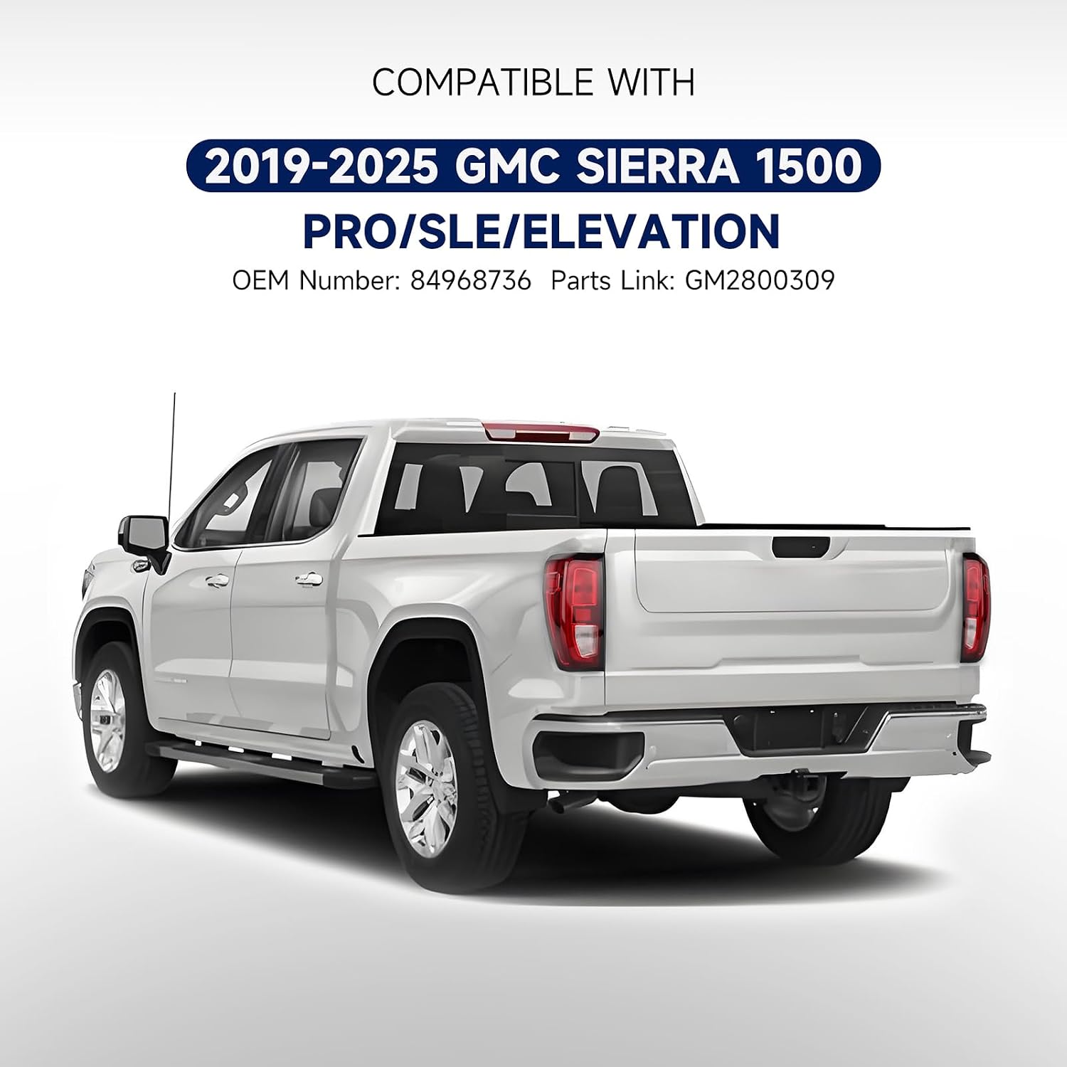Tail Lights Assembly Compatible with 2019-2025 GMC Sierra 1500/2500HD/3500HD, Taillights for Sierra PRO/SLE/Elevation Halogen Rear Tail Light Left Driver Side Replace GM2800309 84968736