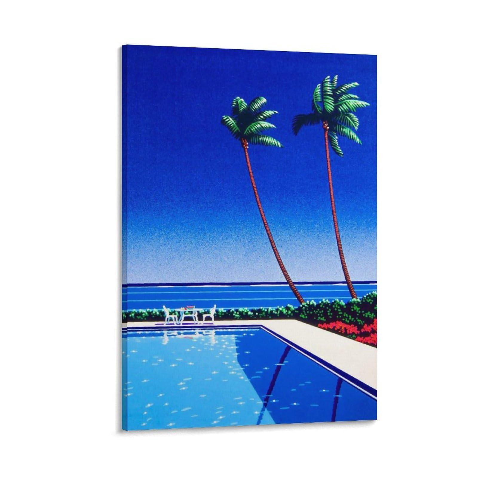 Sérénité d'une piscine tropicale par Hiroshi Nagai impression toile - 8