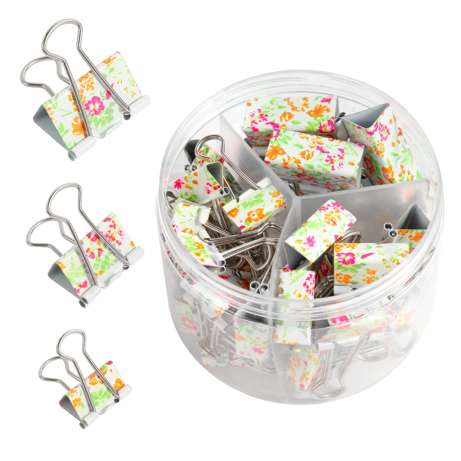 VIBRANZ-LAB Floral Binder Clips Assorted Sizes. Office Supplies Lover Will Treasure These! Why use The Boring Black Alligator Clips When You can use