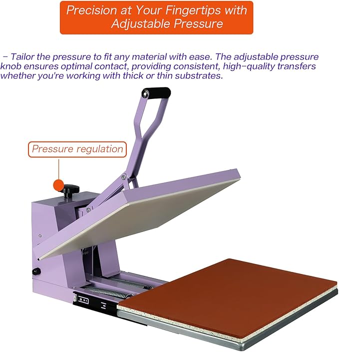 Termofijadora Manual 16x24 con Base Deslizable, 2000W, Púrpura miniatura 4