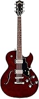 Vista 6 de Guild Guitars Starfire I DC - Guitarra eléctrica de cuerpo semihueco, rojo cereza, doble corte con cola de parada, colección Newark St