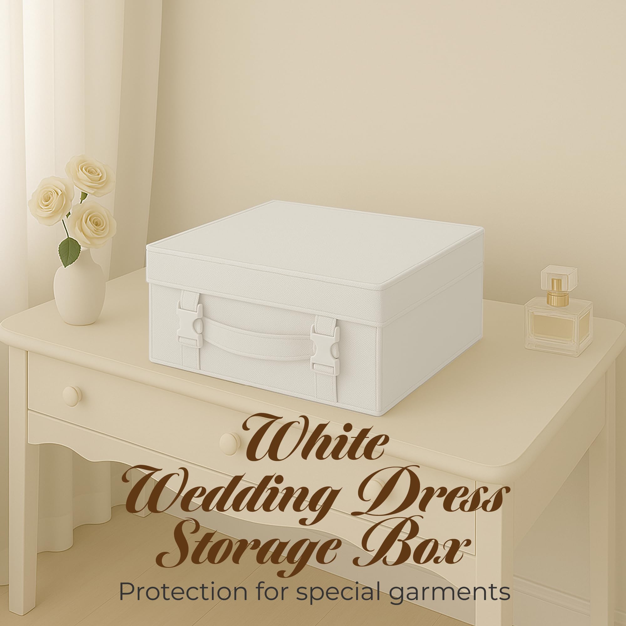 Amazon.com: HANGERWORLD Wedding Dress Storage Box Bridal Gown Preservation  Kit including 10 sheets of Archival Acid Free Tissue Paper (Small, White) :  Home & Kitchen