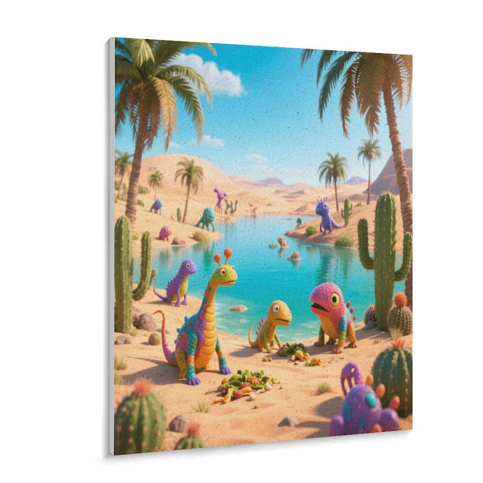KOAYUBFC Desert Oasis Malen nach Zahlen Kit für Erwachsene Anfänger Erwachsene Malen nach Zahlen Kits auf Leinwand DIY Acryl Ölfarben Malerei mit Pinseln als Geschenk Home Wall Decor