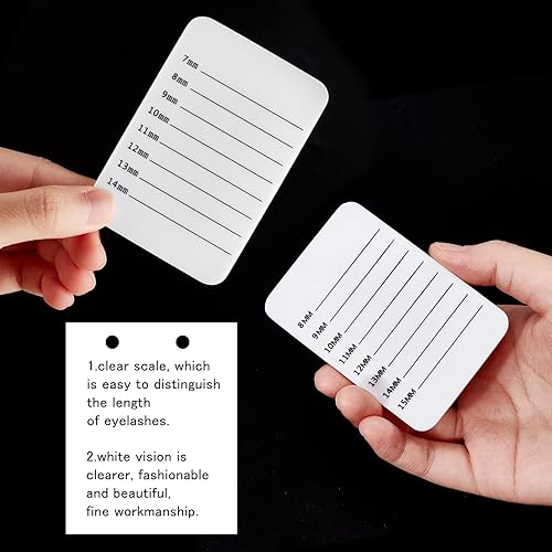 Miniatura 3 de CHGCRAFT 8pcs 2 estilos acrílico extensión de pestañas palet acrílico pestañas azulejo mano placa titular de pestañas con número de referencia