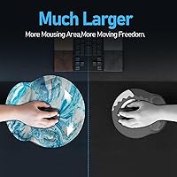 Vista 4 de Alfombrilla de mouse con reposamuñecas, alfombrilla de mouse ergonómica con soporte para la muñeca, alfombrilla de mouse para aliviar el dolor