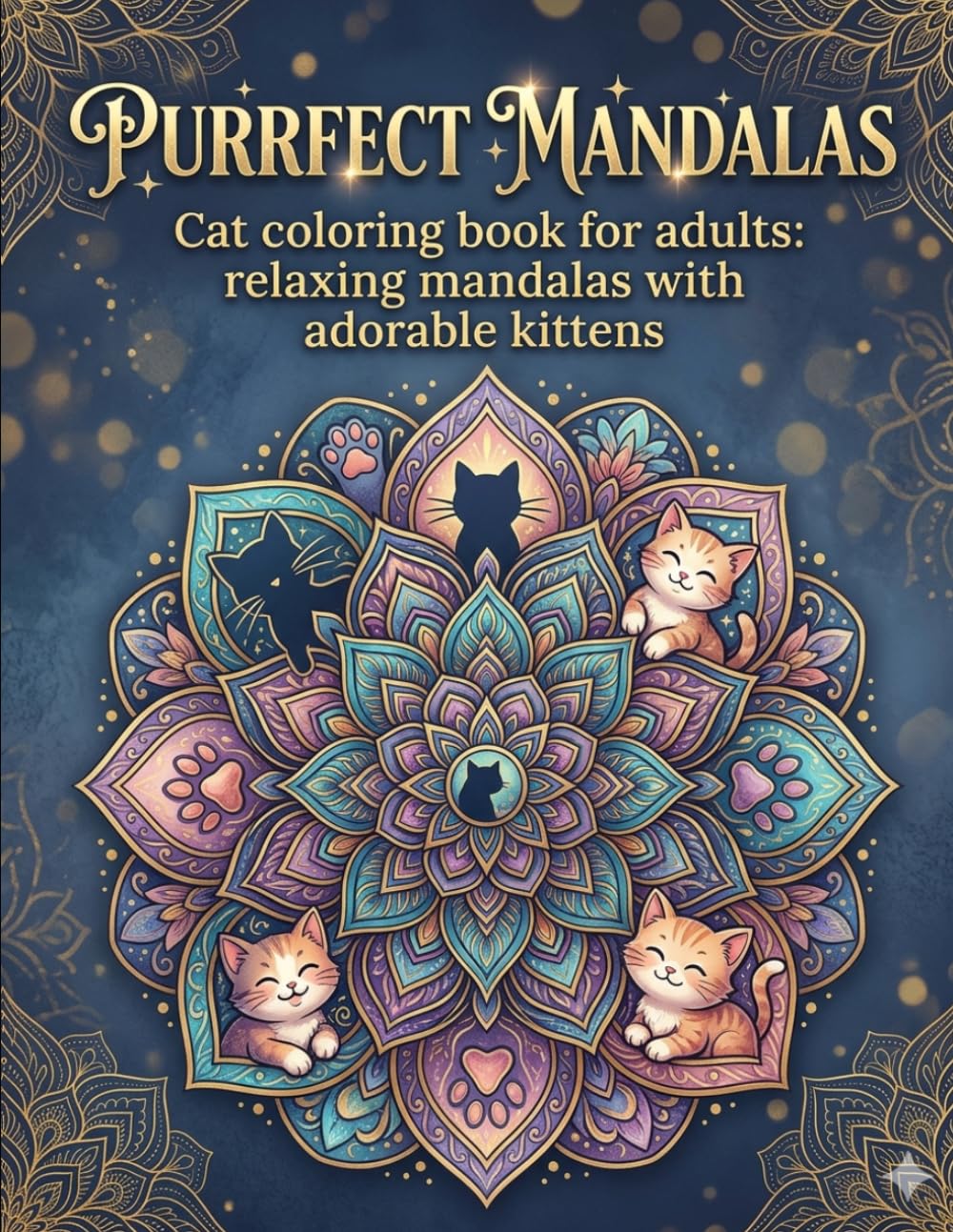 Purrfect Mandalas: Cat Coloring Book for Adults: Relaxing Mandalas with Adorable Kittens and Zen Designs for Stress Relief